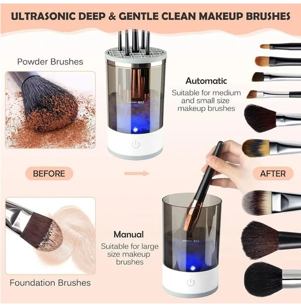 Automatic Electric Makeup Brush Cleaner & Dryer – Fast Cleaning Machine