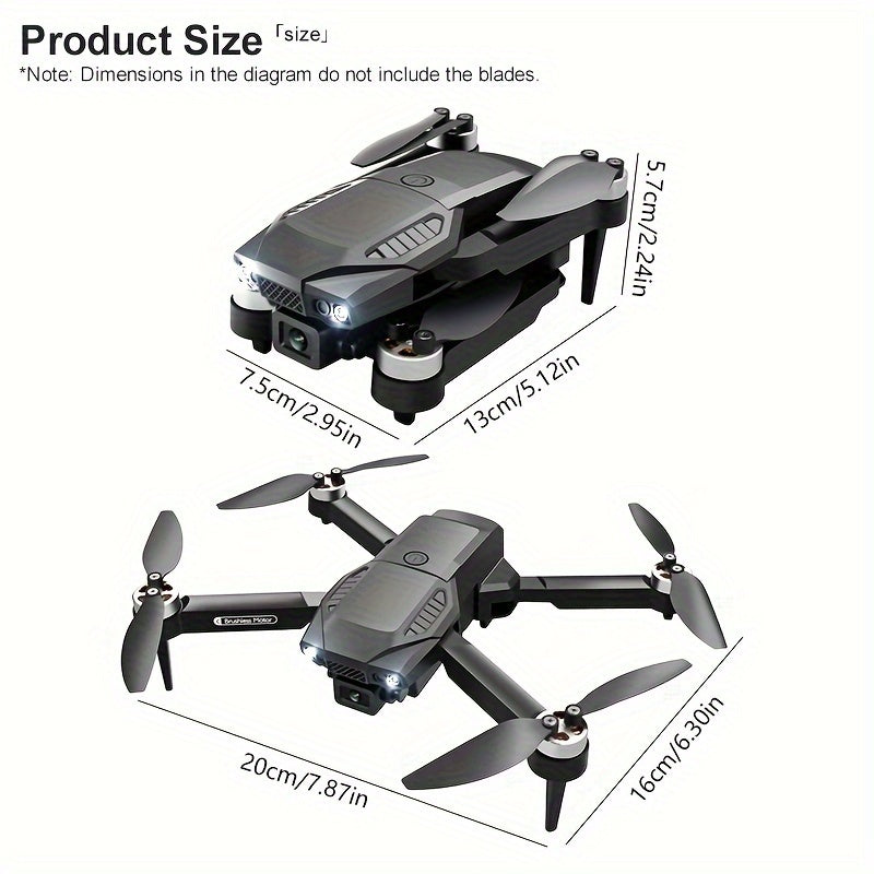 ESULOMP F196 Brushless Drone with HD Dual Camera – Optical Flow Positioning Quadcopter