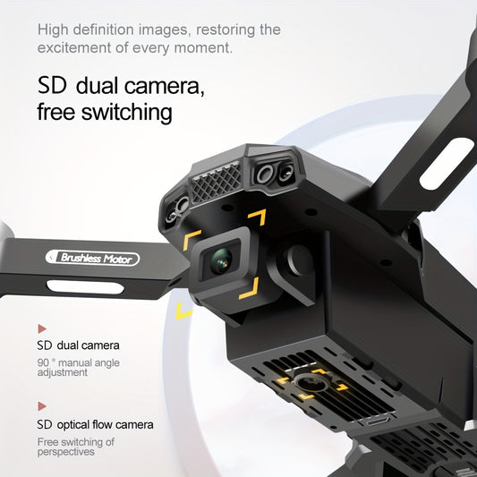ESULOMP F196 Brushless Drone with HD Dual Camera – Optical Flow Positioning Quadcopter