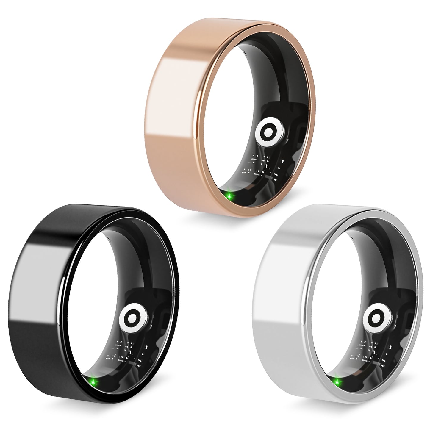 Smart Health Ring Tracker with Charging Case – Fitness, Sleep, Stress & HRV Monitor (7-Day Battery)