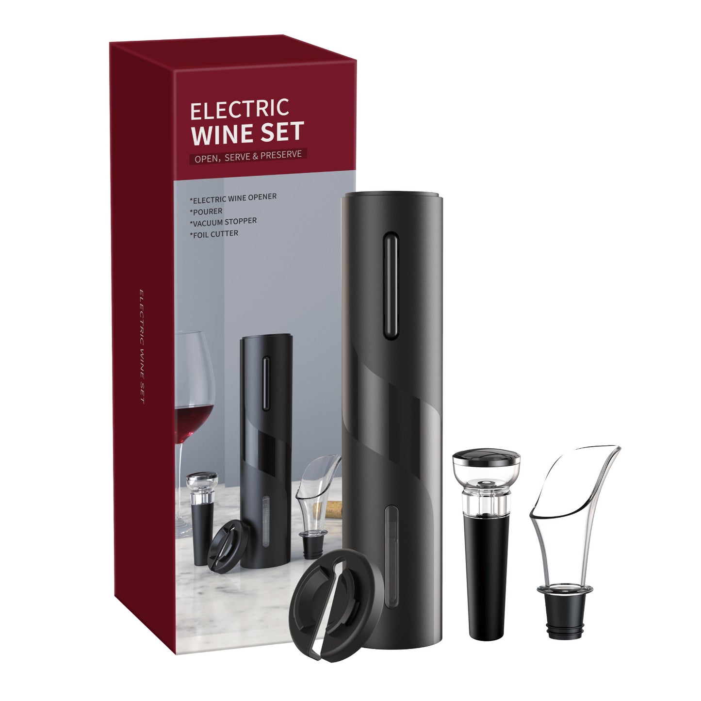 Electric Wine Bottle Opener – USB Rechargeable Automatic Corkscrew