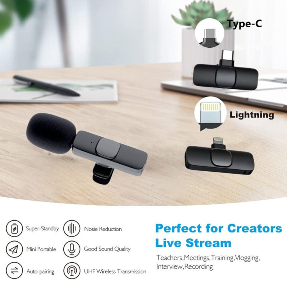 Compact Wireless Microphone – Ideal for Vlogging, Gaming & Live Streaming