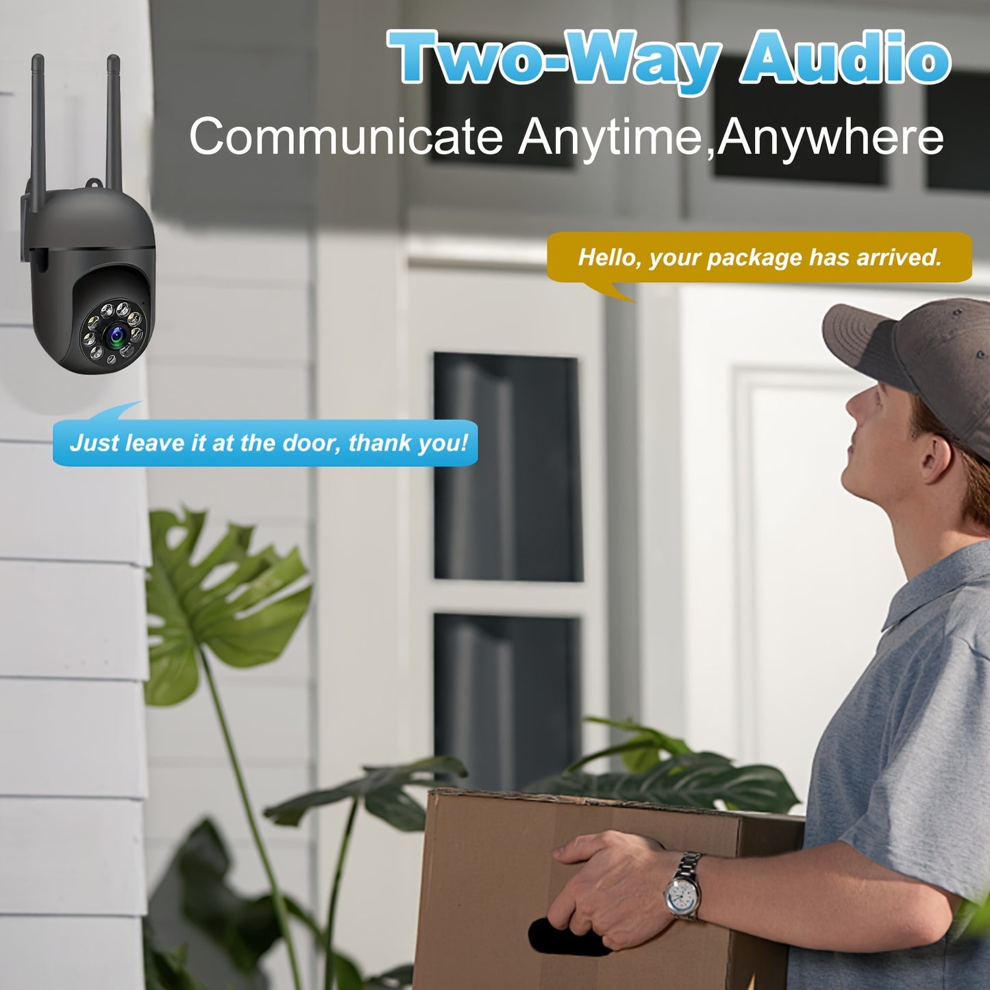 360° Wireless Outdoor Wi-Fi Security Camera – 1080P HD Night Vision