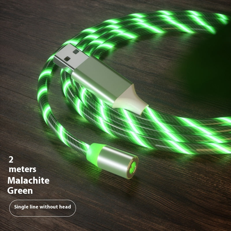 Magnetic LED Streaming Fast Charging Cable – Type-C, Lightning & Micro USB