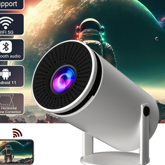 HY300 Barrel Smart Projector – Anzhuo HD Home Theater Projector with Projection Screen