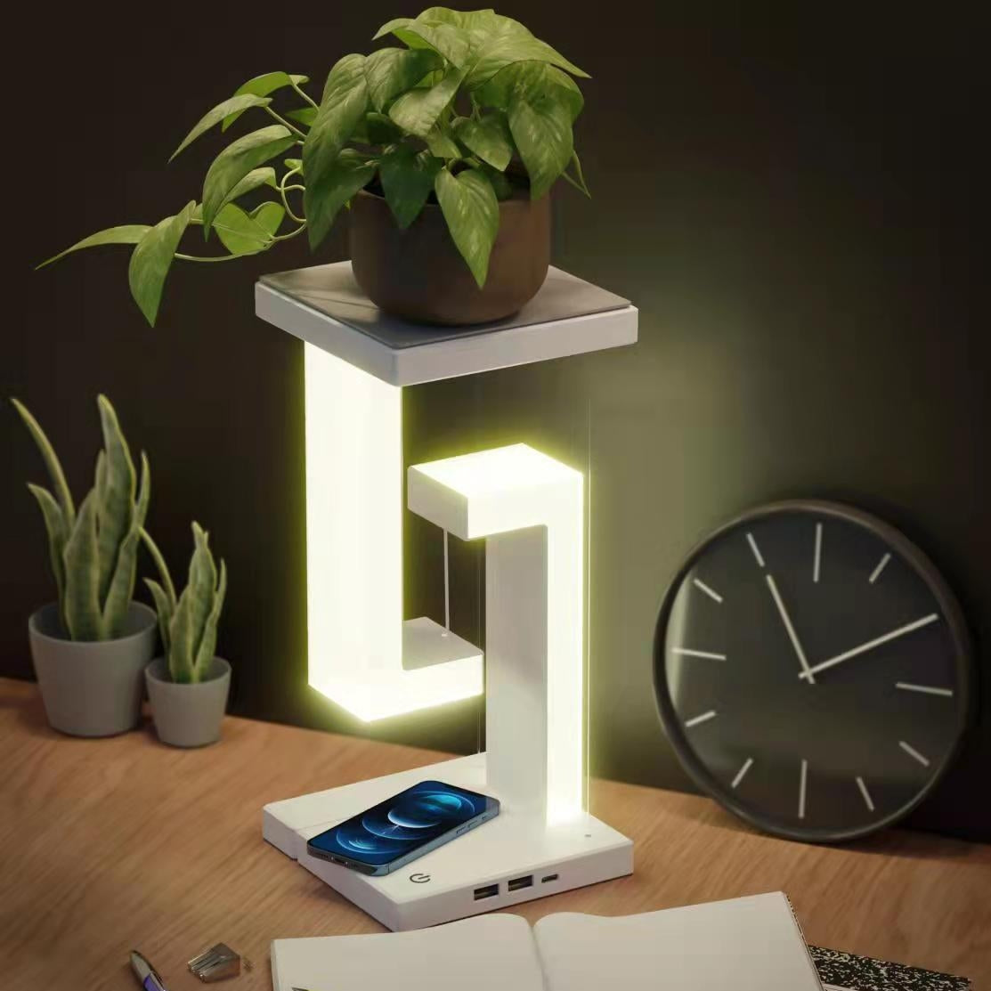 Smart Wireless Charging Floating Balance Lamp – Creative Suspension Table Lamp for Home & Bedroom