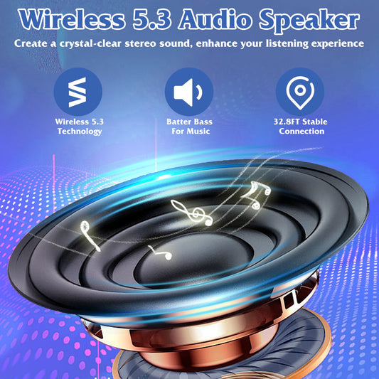 4-in-1 Foldable Wireless Speaker Phone Stand with 5000mAh Power Bank – 360° Rotatable