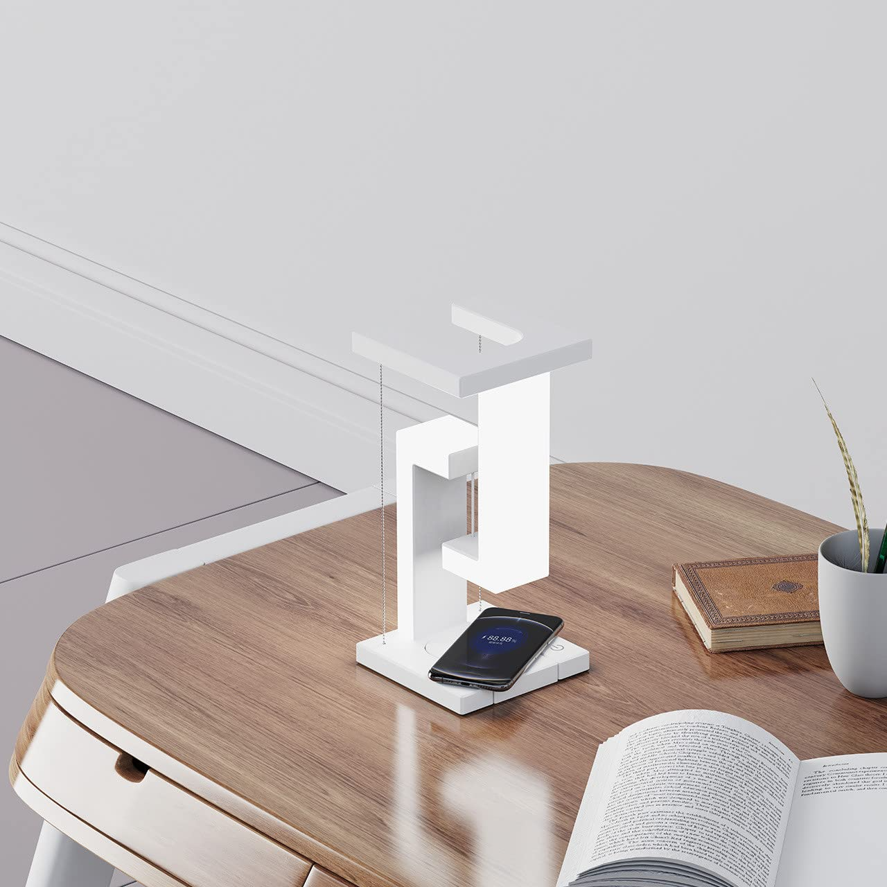 Smart Wireless Charging Floating Balance Lamp – Creative Suspension Table Lamp for Home & Bedroom