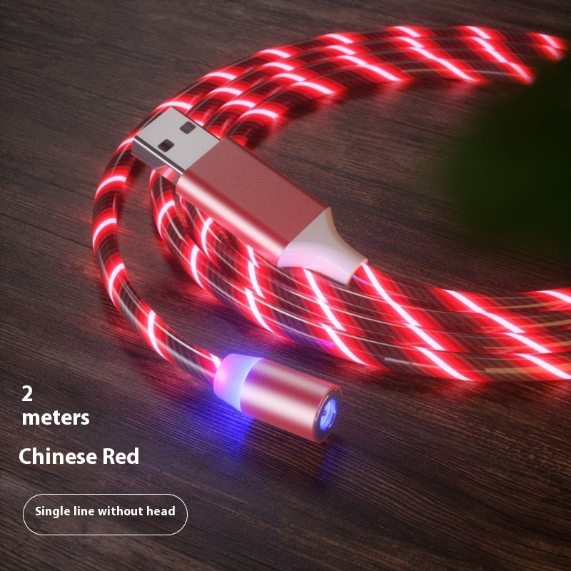 Magnetic LED Streaming Fast Charging Cable – Type-C, Lightning & Micro USB