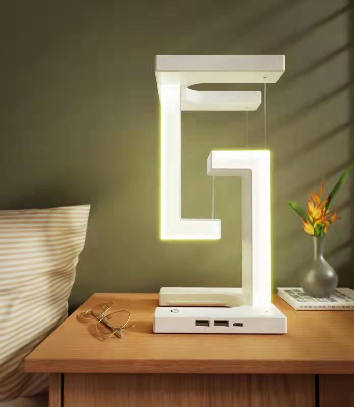 Smart Wireless Charging Floating Balance Lamp – Creative Suspension Table Lamp for Home & Bedroom