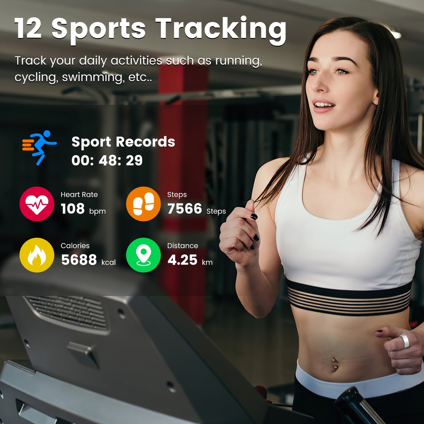 Smart Health Ring Tracker with Charging Case – Fitness, Sleep, Stress & HRV Monitor (7-Day Battery)