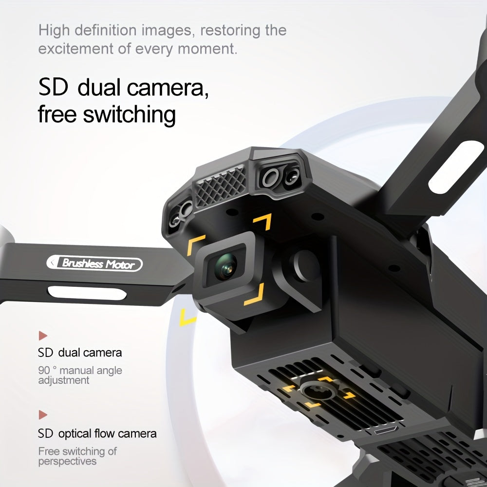 ESULOMP F196 Brushless Drone with HD Dual Camera – Optical Flow Positioning Quadcopter