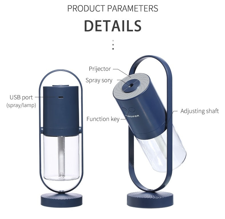 Magic Shadow USB Air Humidifier with Projection Night Light – Ultrasonic Mist Maker