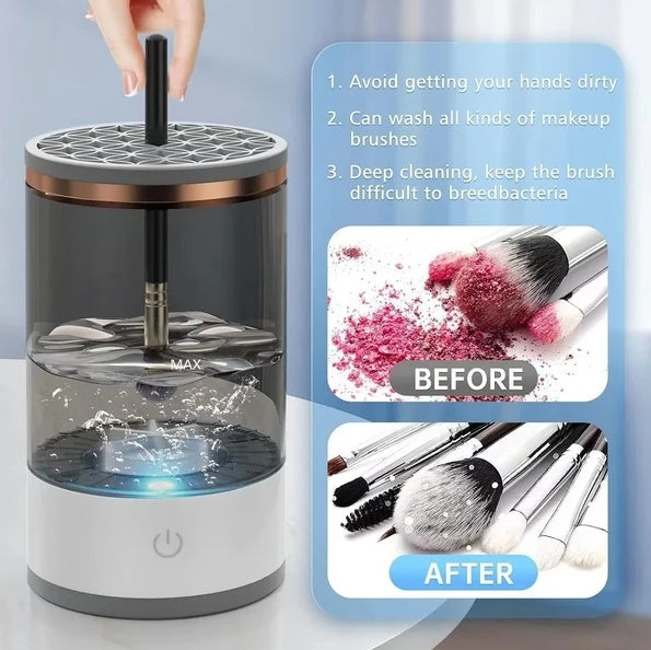 Automatic Electric Makeup Brush Cleaner & Dryer – Fast Cleaning Machine