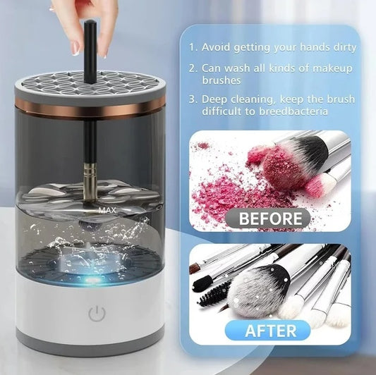 Automatic Electric Makeup Brush Cleaner & Dryer – Fast Cleaning Machine