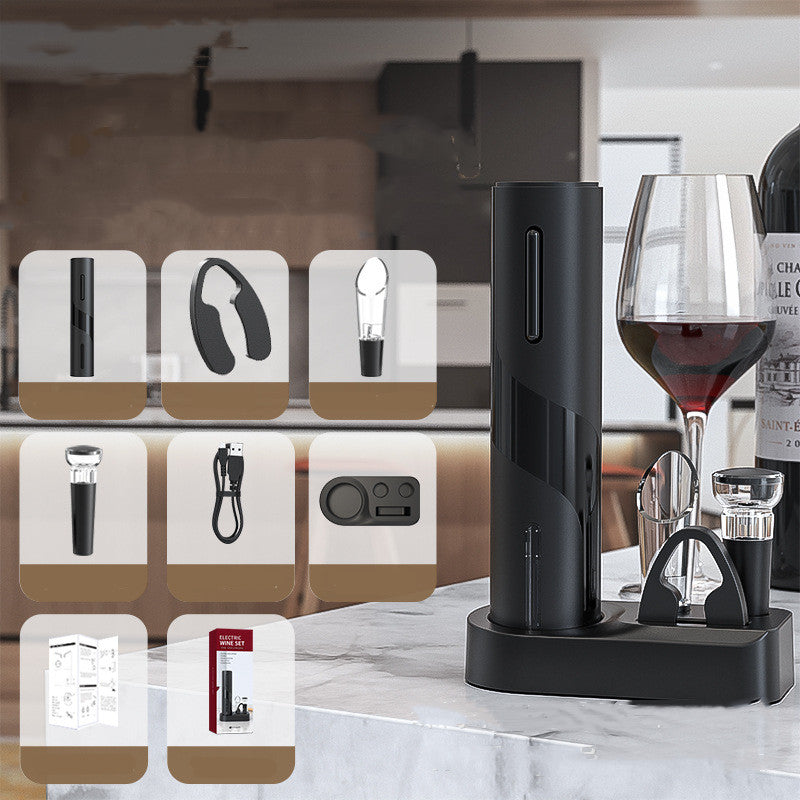 Electric Wine Bottle Opener – USB Rechargeable Automatic Corkscrew