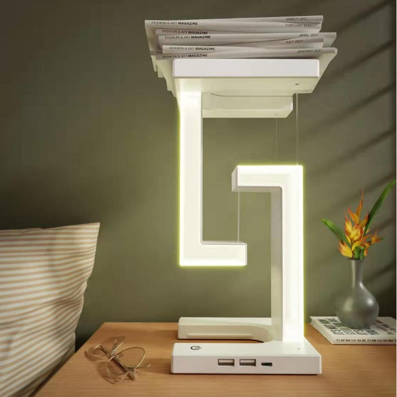 Smart Wireless Charging Floating Balance Lamp – Creative Suspension Table Lamp for Home & Bedroom