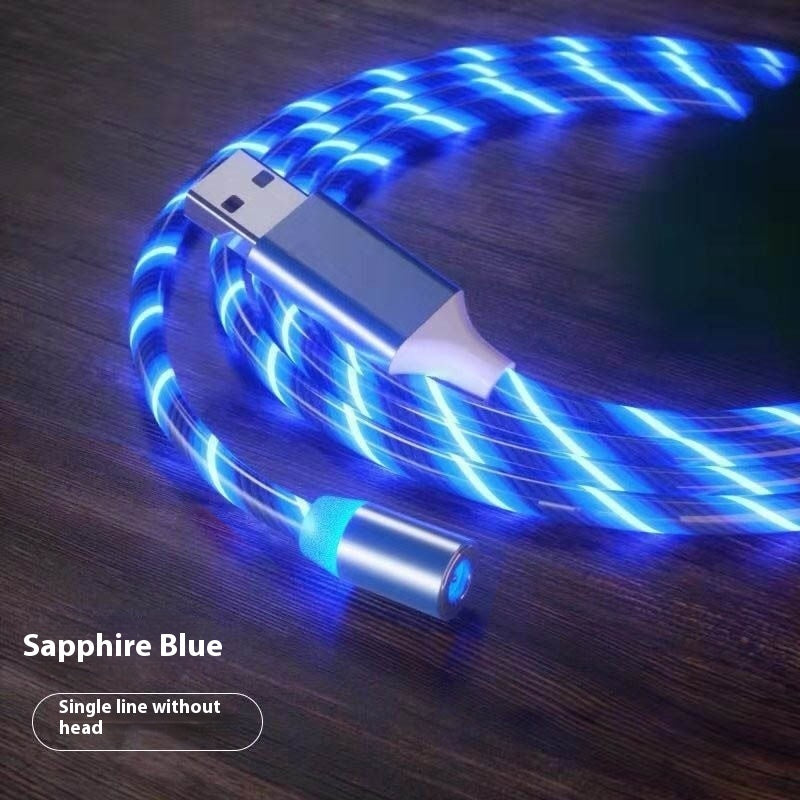 Magnetic LED Streaming Fast Charging Cable – Type-C, Lightning & Micro USB