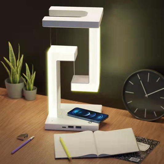 Smart Wireless Charging Floating Balance Lamp – Creative Suspension Table Lamp for Home & Bedroom