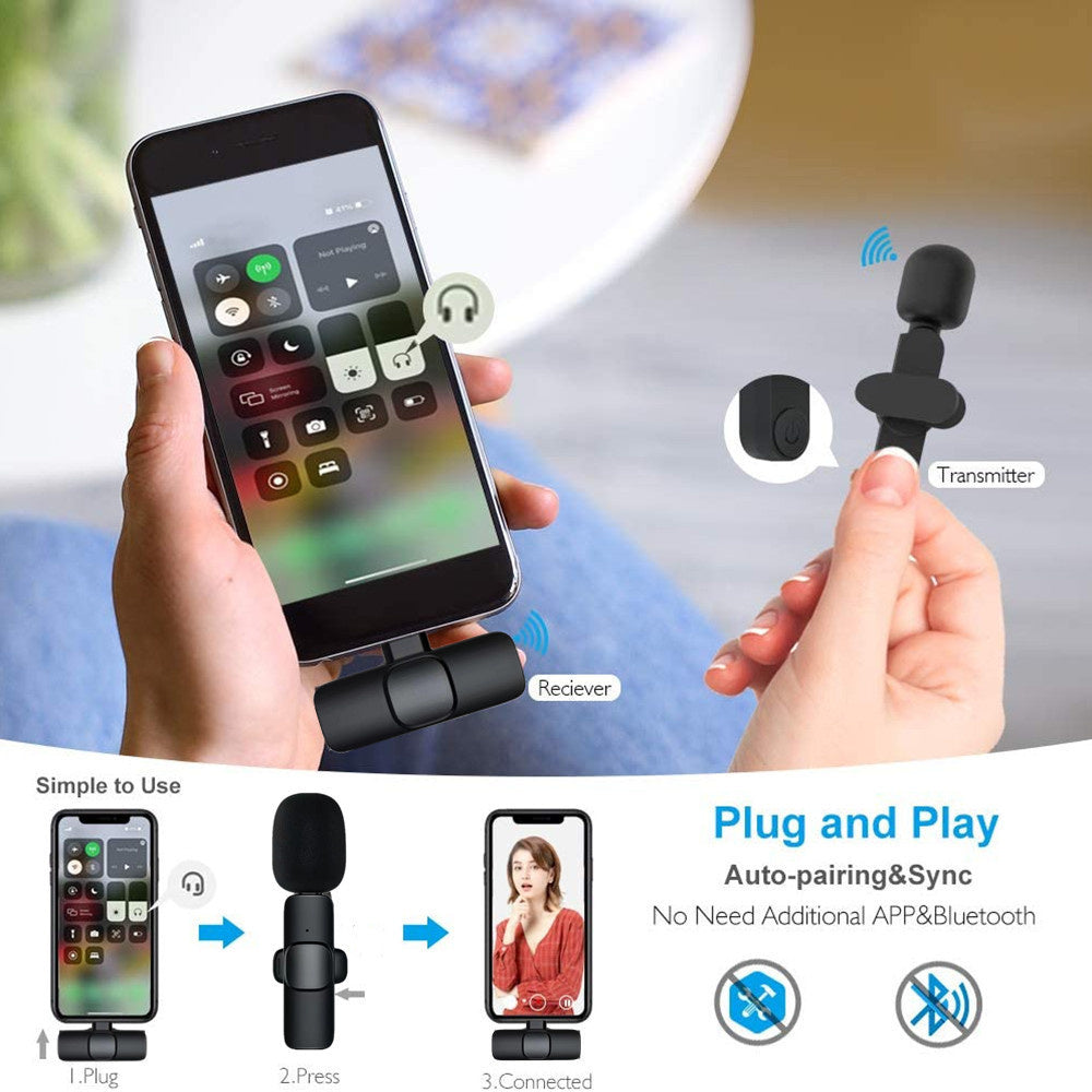 Compact Wireless Microphone – Ideal for Vlogging, Gaming & Live Streaming